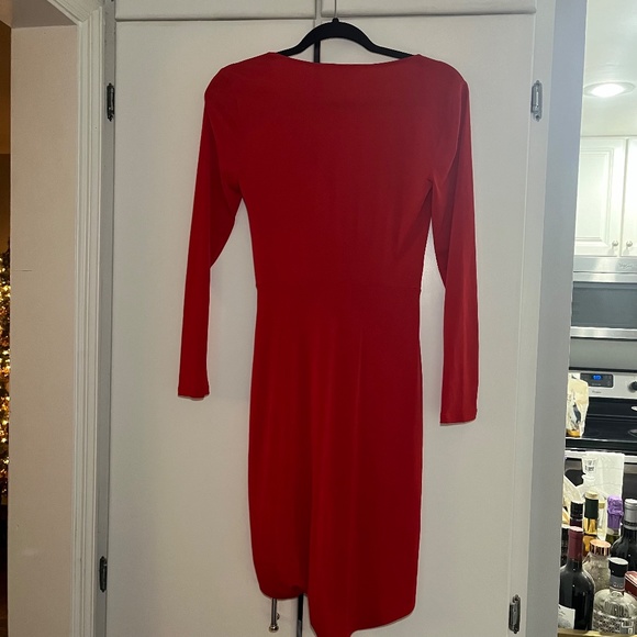 BCBG Classic Long Sleeve Red Dress - Picture 5 of 5
